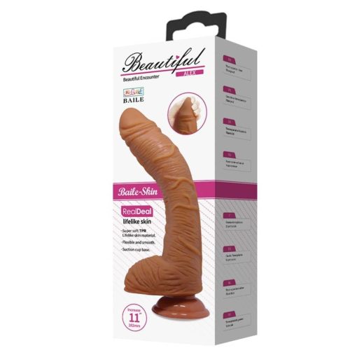 Beautiful Alex 11" Dildo Brown Dildó
