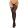 Thigh highs with garter top O/S - black