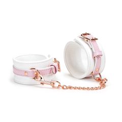   White & Pink Fairy Goat Leather Ankle Cuffs Bilincs/Kötöző