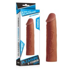   Pleasure X-Tender Penis Sleeve Brown 1 Péniszköpeny/Hosszabbító