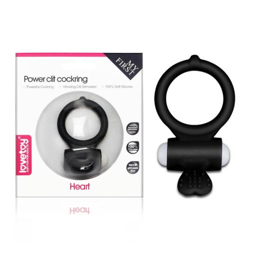 Power Clit Cockring Black 1 Péniszgyűrű/Mandzsetta