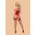 838-COR-3 corset & thong red S/M Fűző/Korszázs