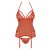 838-COR-3 corset & thong red S/M Fűző/Korszázs