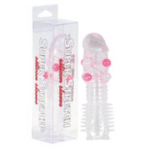 Super Stretch Transparent Silicone Sleeve With Little Balls Péniszköpeny/Hosszabbító