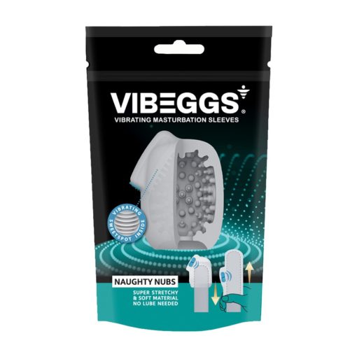 VIBEGGS - Naughty Nubs - Vibrating Masturbation Sleeve - White
