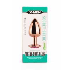 X-MEN Secret Shade Metal Butt Plug Rose L Fenékdugó