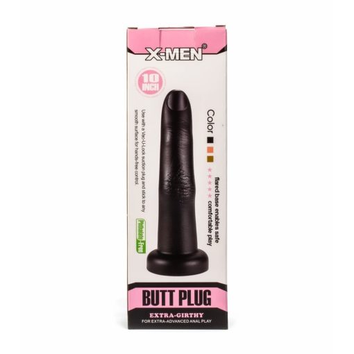 X-MEN 10.24" Extra Girthy Butt Plug Black Fenékdugó